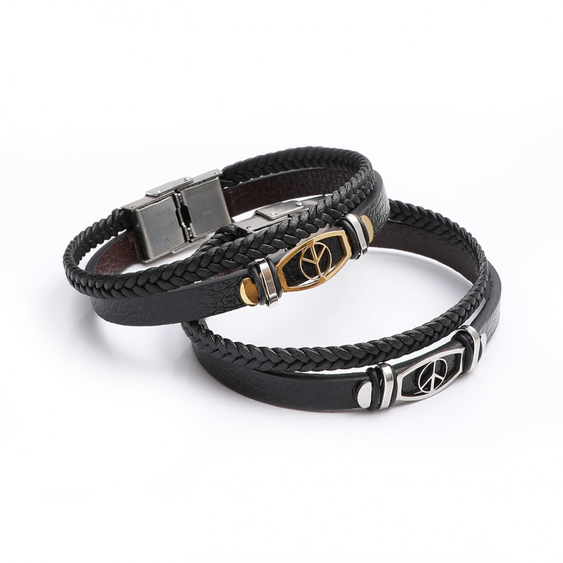 Toptan Özgürlük Sembollü Salaç Çelik Deri Bileklik Fiyatları