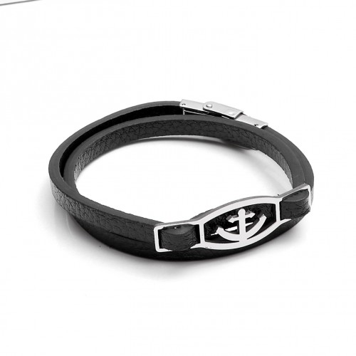 Çapa Firgürlü Dolamalı Çelik Bileklik