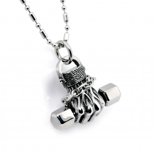 Yumruk Dambıl Çelik Kolye Ucu