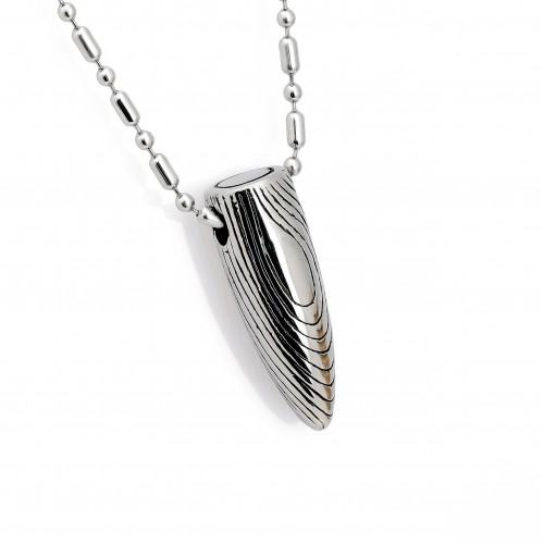 Ağaç Desenli Kurşun Çelik Kolye Ucu