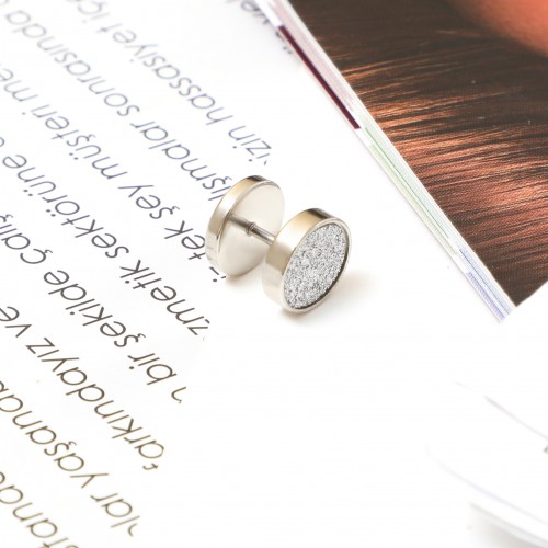 Parlak Silindir Çelik Küpe