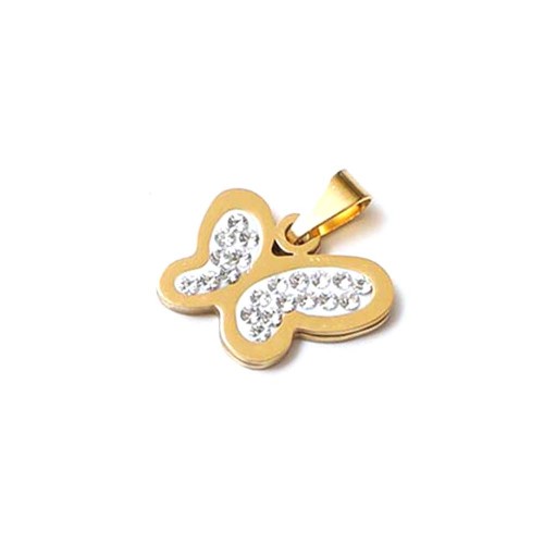 Kelebek Çelik Kolye Ucu