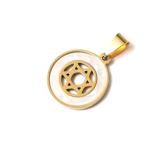 Hz Süleyman Mührü Çelik Kolye Ucu