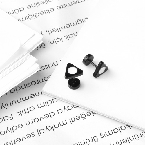 Üçgen Taşsız Küpe