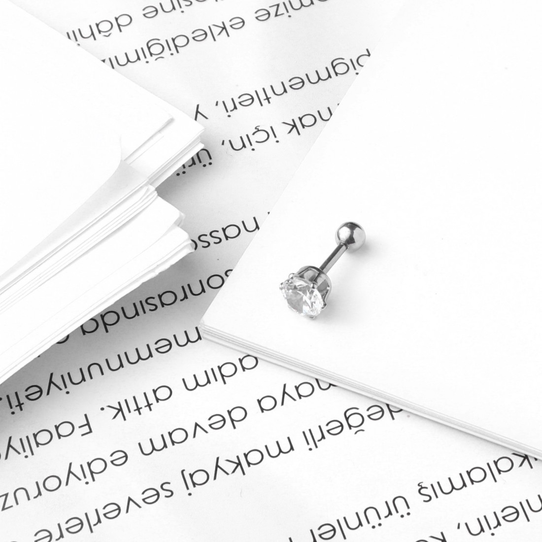 Toptan Tek Taş Tragus Piercing Fiyatları