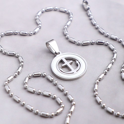 Çapa Figürlü Çelik Kolye Ucu