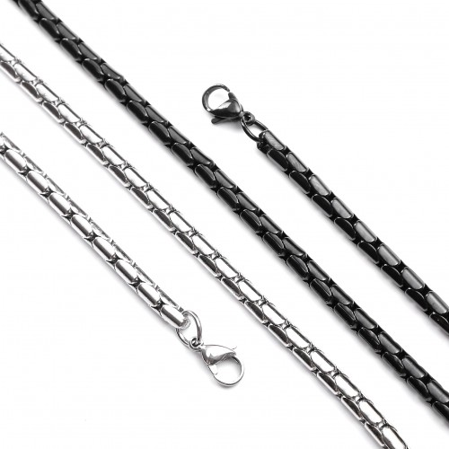 Rulo Halka Modelli Çelik Kolye