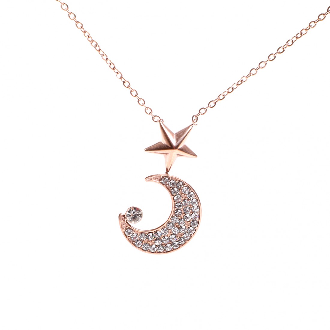 Toptan Ay Yıldız Bayan Çelik Kolye Fiyatları