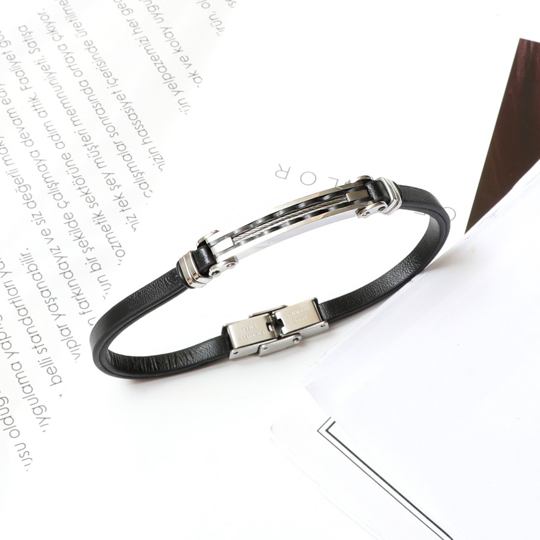 Toptan 316L Anti Alerjik Ve Hakiki Deri Çelik Bileklik Fiyatları