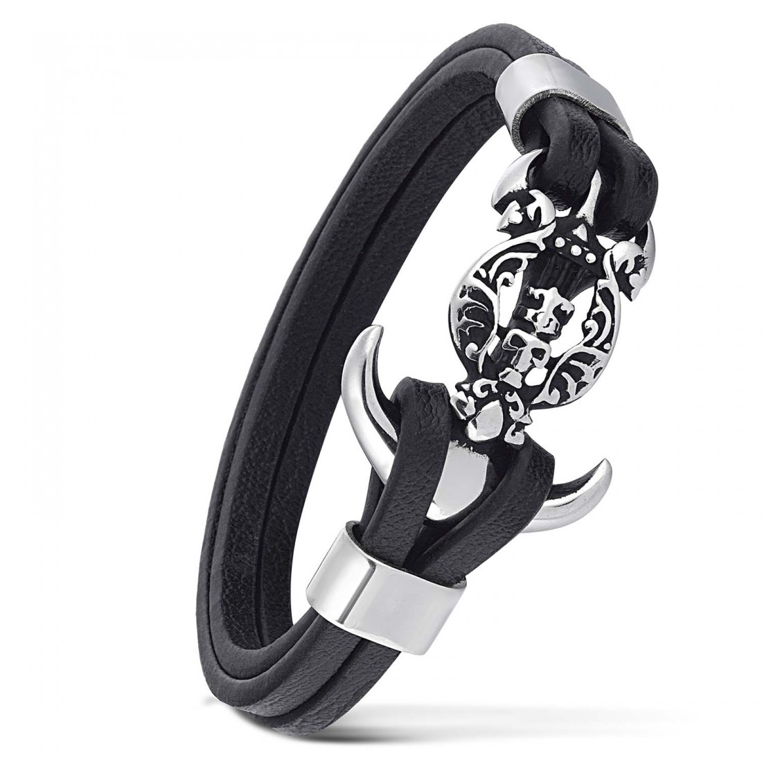 316L Ayar Çelik Ve Orjinal Deri Billeklik