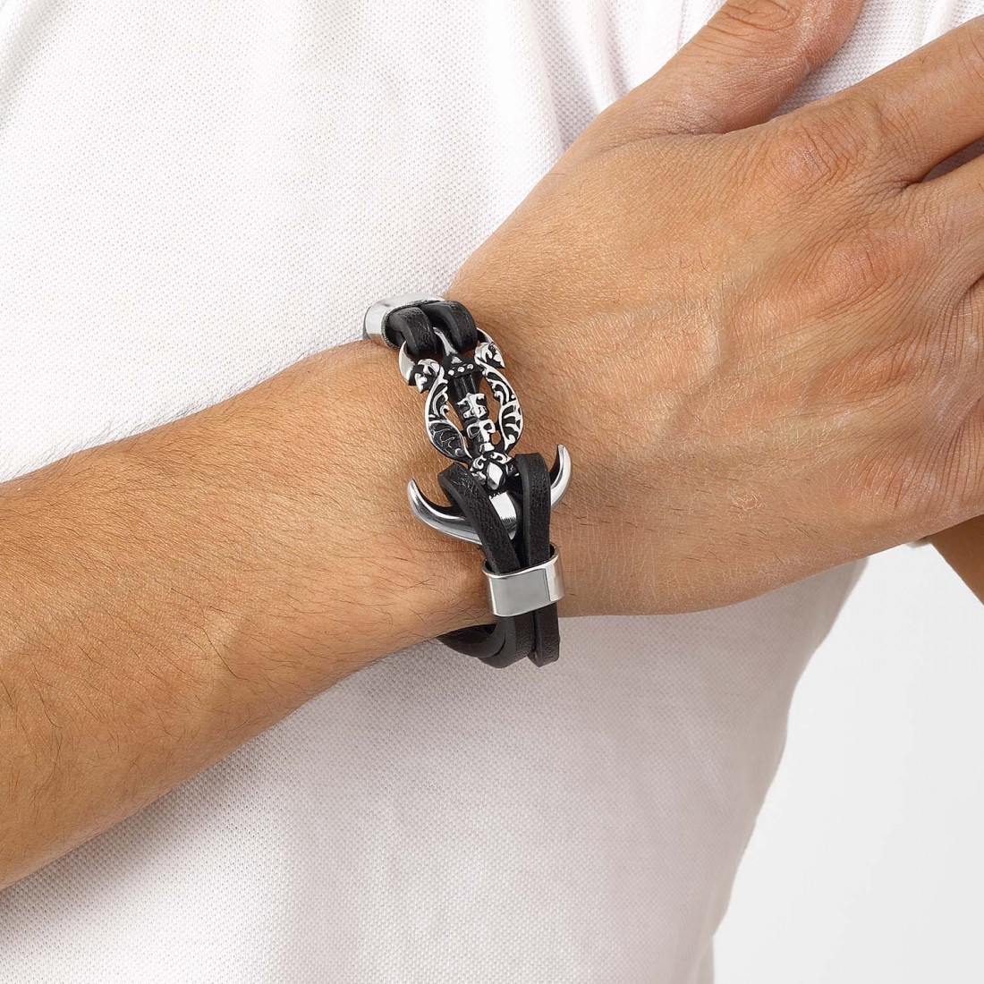 316L Ayar Çelik Ve Orjinal Deri Billeklik