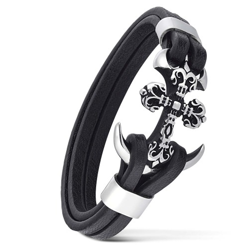 316L Ayar Çelik Ve Orjinal Deri Billeklik