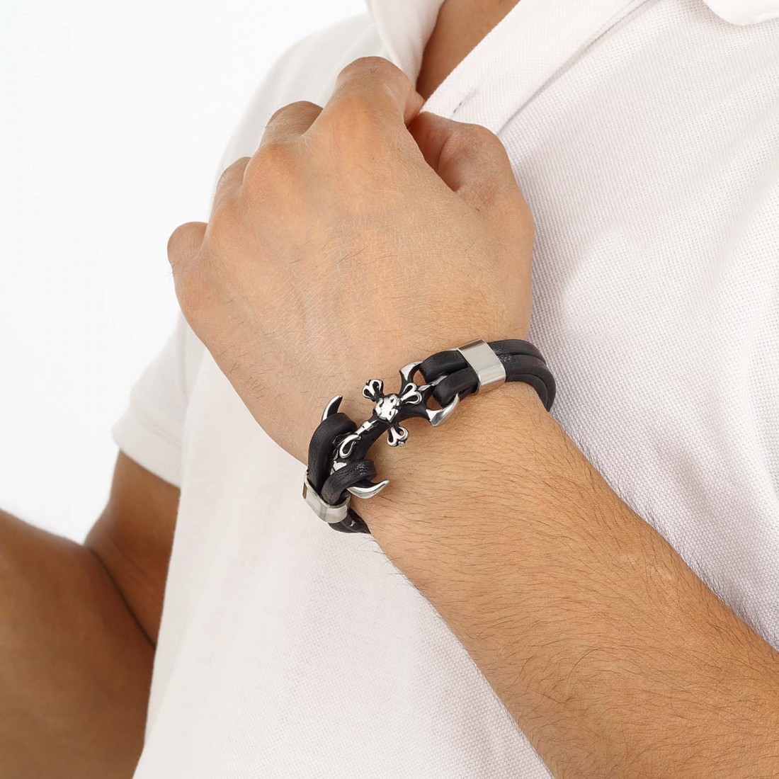 316L Ayar Çelik Ve Orjinal Deri Billeklik