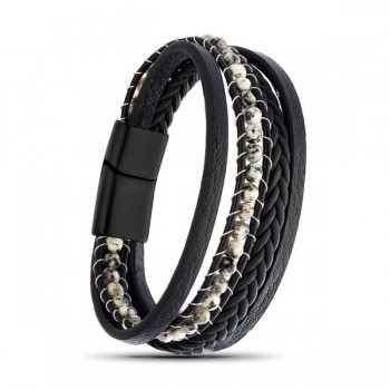 Dalmaçya Doğaltaş Ve Deri Bileklik