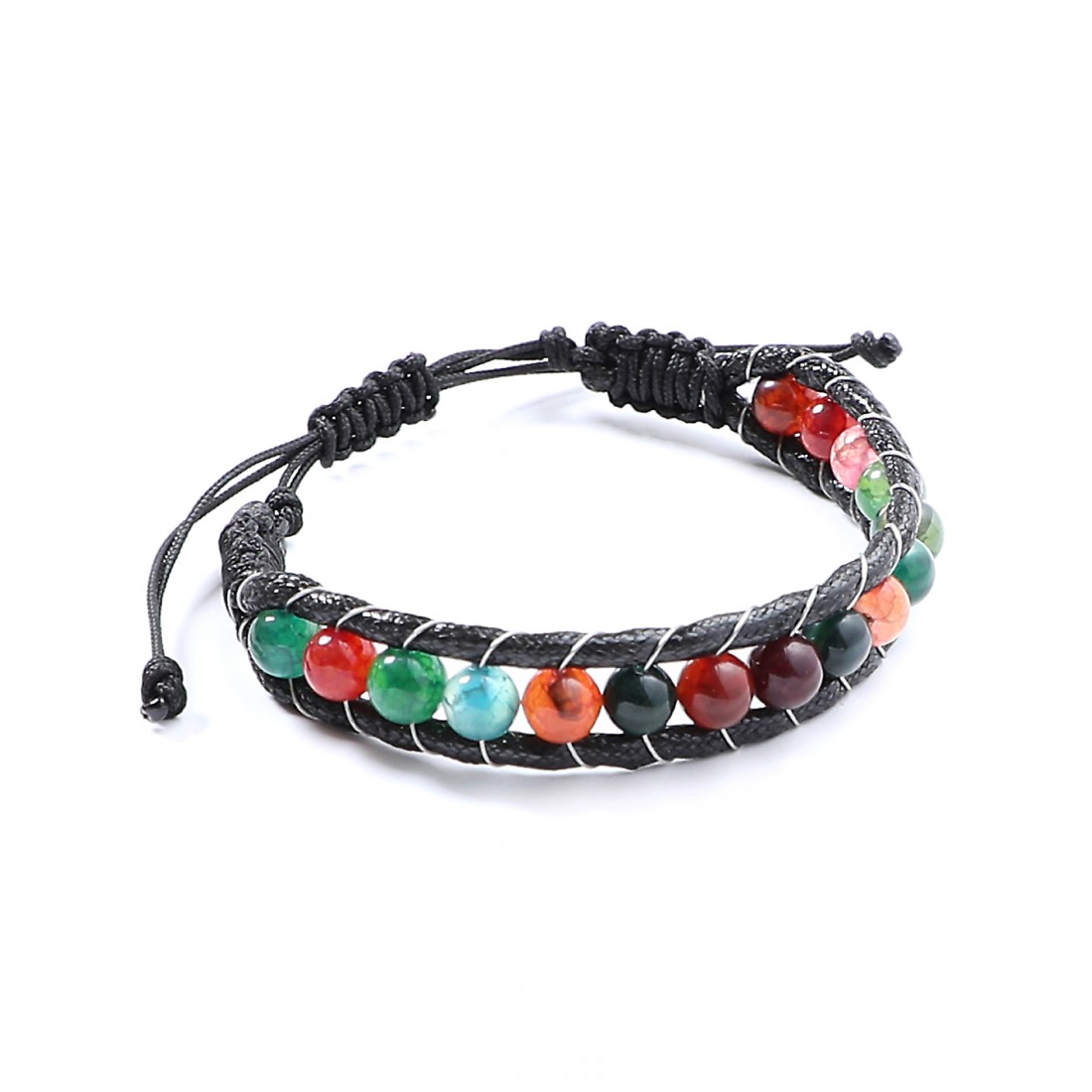 Toptan Karışık Akik Doğaltaşlı Makrome Bileklik Fiyatları