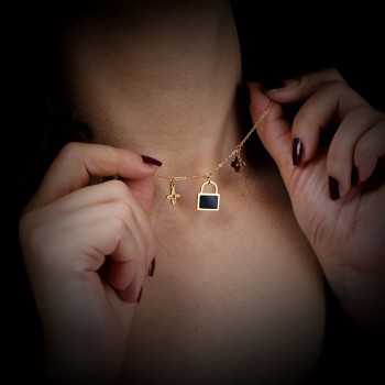 Anahtar Bayan Çelik Kolye