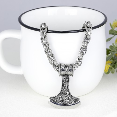 Antik İskandinav Balta Başı Çelik Kolye Ucu