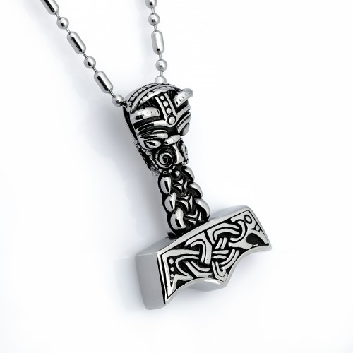 Antik Mjolnir Çelik Kolye Ucu