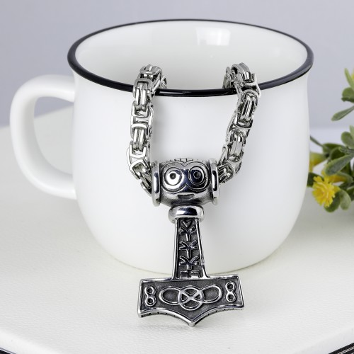 Antik Mjolnir Çelik Kolye Ucu