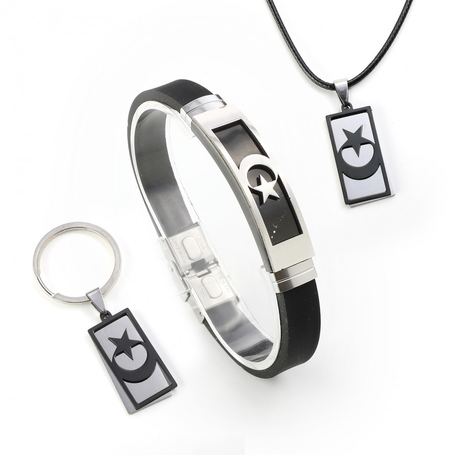 Toptan Ay Yıldız Bileklik Kolye Anahtarlık Set Fiyatları