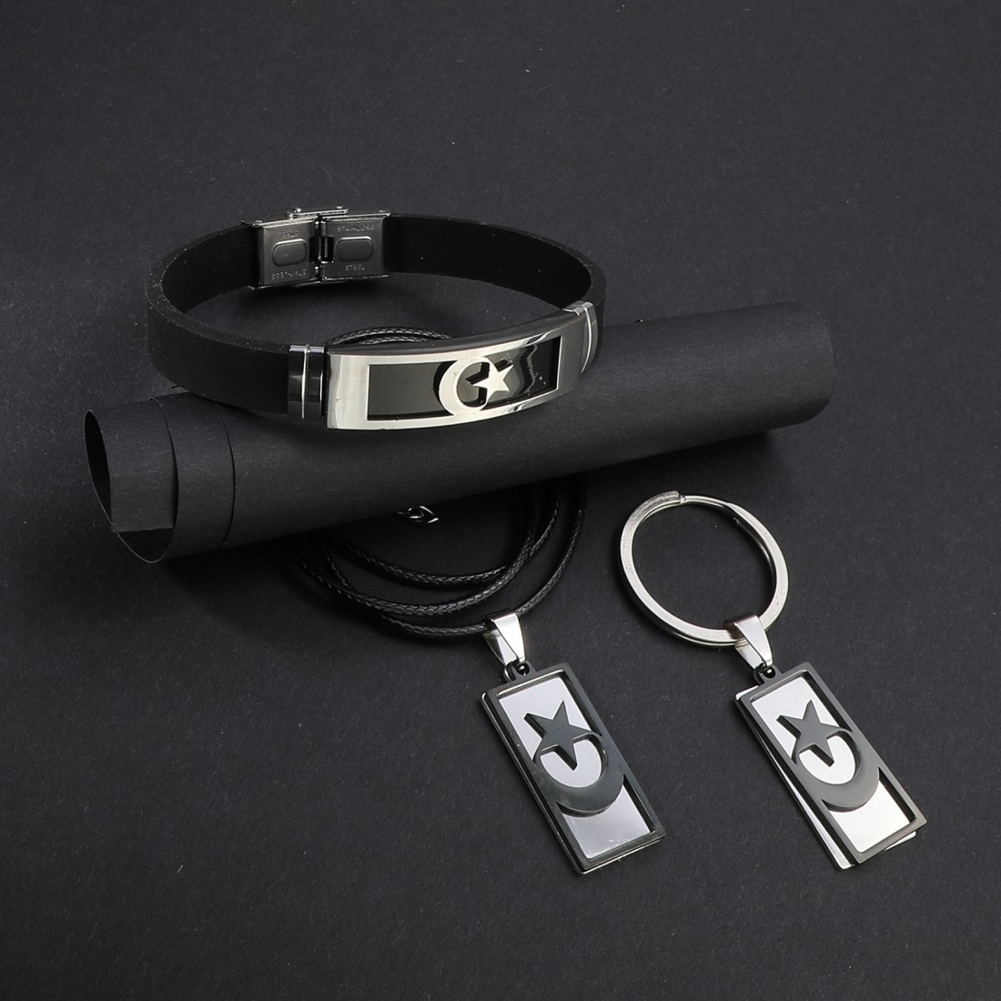 Toptan Ay Yıldız Bileklik Kolye Anahtarlık Set Fiyatları