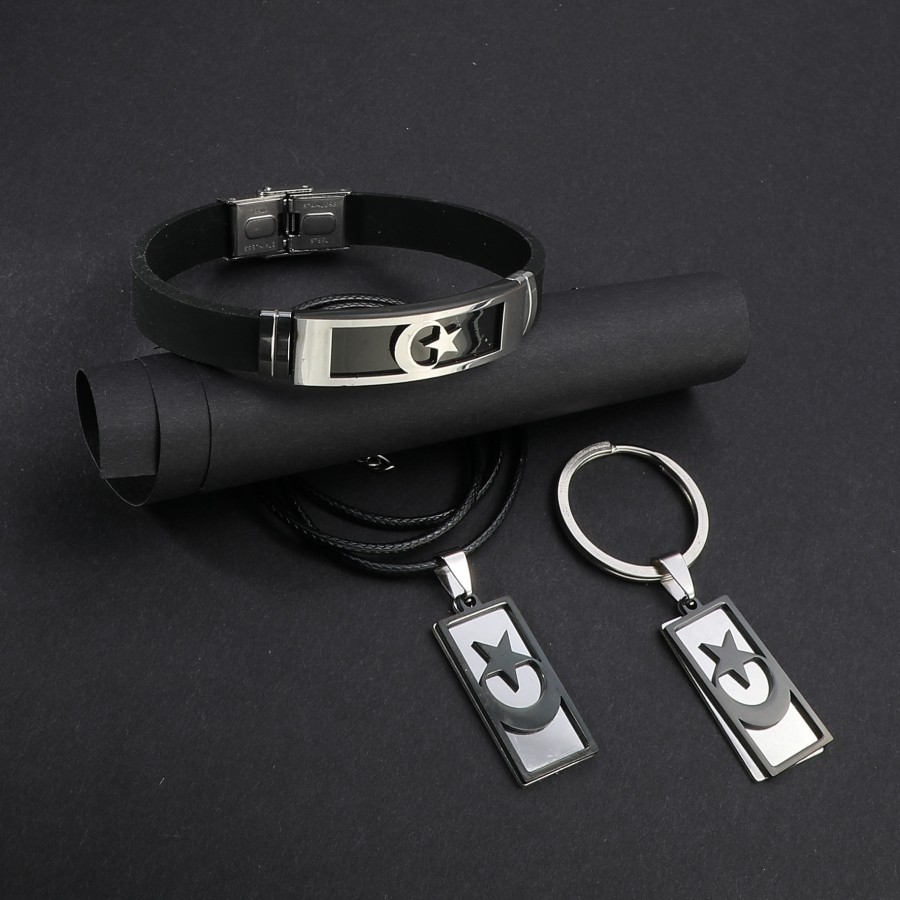 Toptan Ay Yıldız Bileklik Kolye Anahtarlık Set Fiyatları