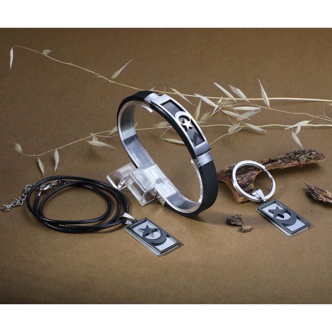 Toptan Ay Yıldız Bileklik Kolye Anahtarlık Set Fiyatları