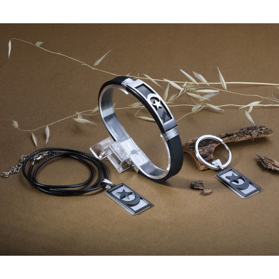 Toptan Ay Yıldız Bileklik Kolye Anahtarlık Set Fiyatları