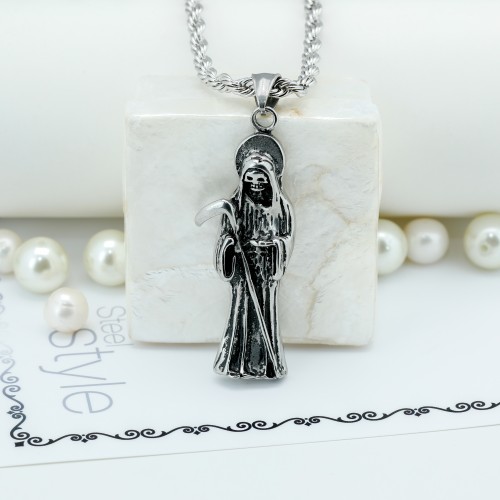 Azrail Çelik Kolye Ucu