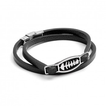 Balık Kemikleri Figürlü Dolamalı Çelik Bileklik