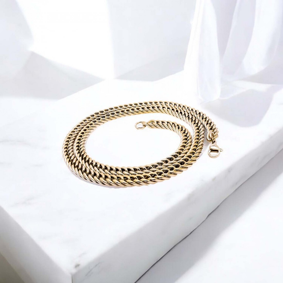 Balık Sırtı Çelik Erkek Kolye 1,6Mm X 4Mm