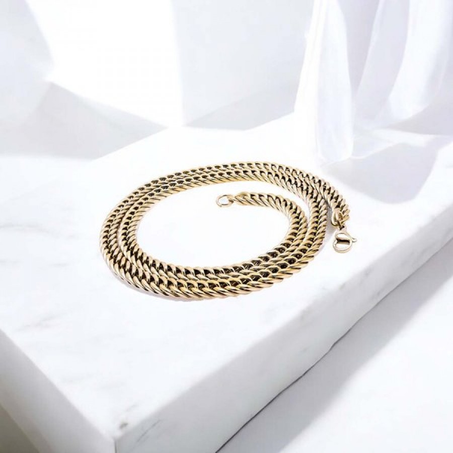 Balık Sırtı Çelik Erkek Kolye 1,6Mm X 4Mm