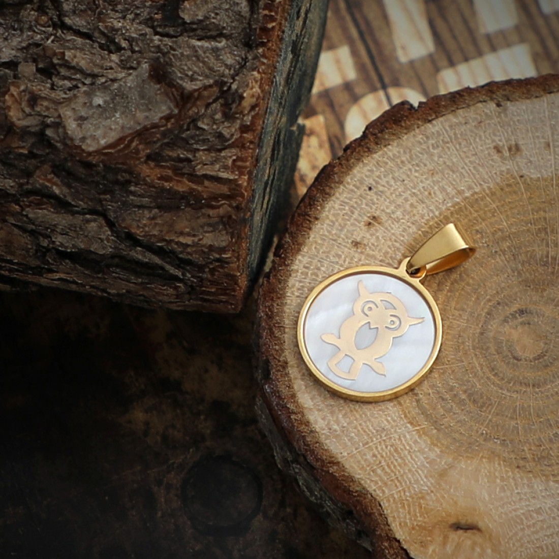 Toptan Baykuş Modeli Sedef Taşlı Çelik Kolye Ucu Fiyatları