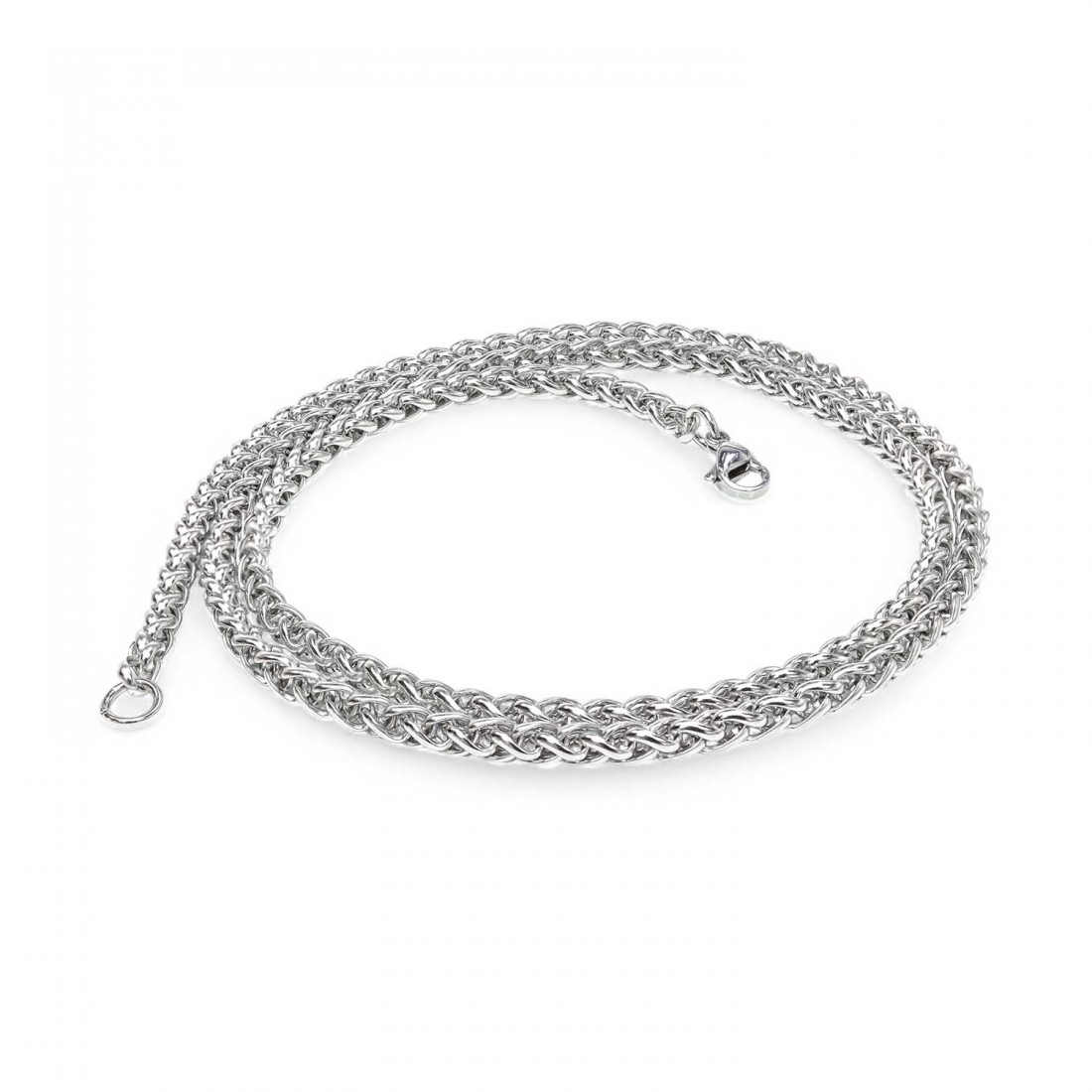 Beyaz Çelik Kolye 4Mm