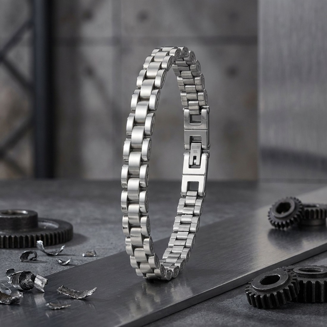 Beyaz Ful Çelik Bileklik