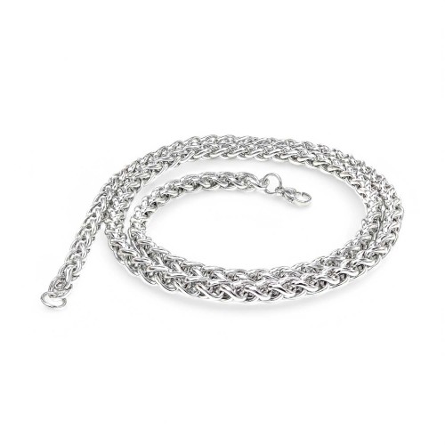 Beyaz Renk Çelik Kolye 6mm