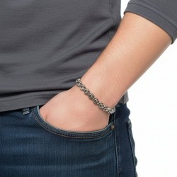 Box Cuban Çelik Zincir Bileklik 6mm