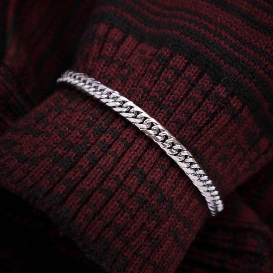 Toptan Burma Yassı Çelik Zincir Bileklik Fiyatları