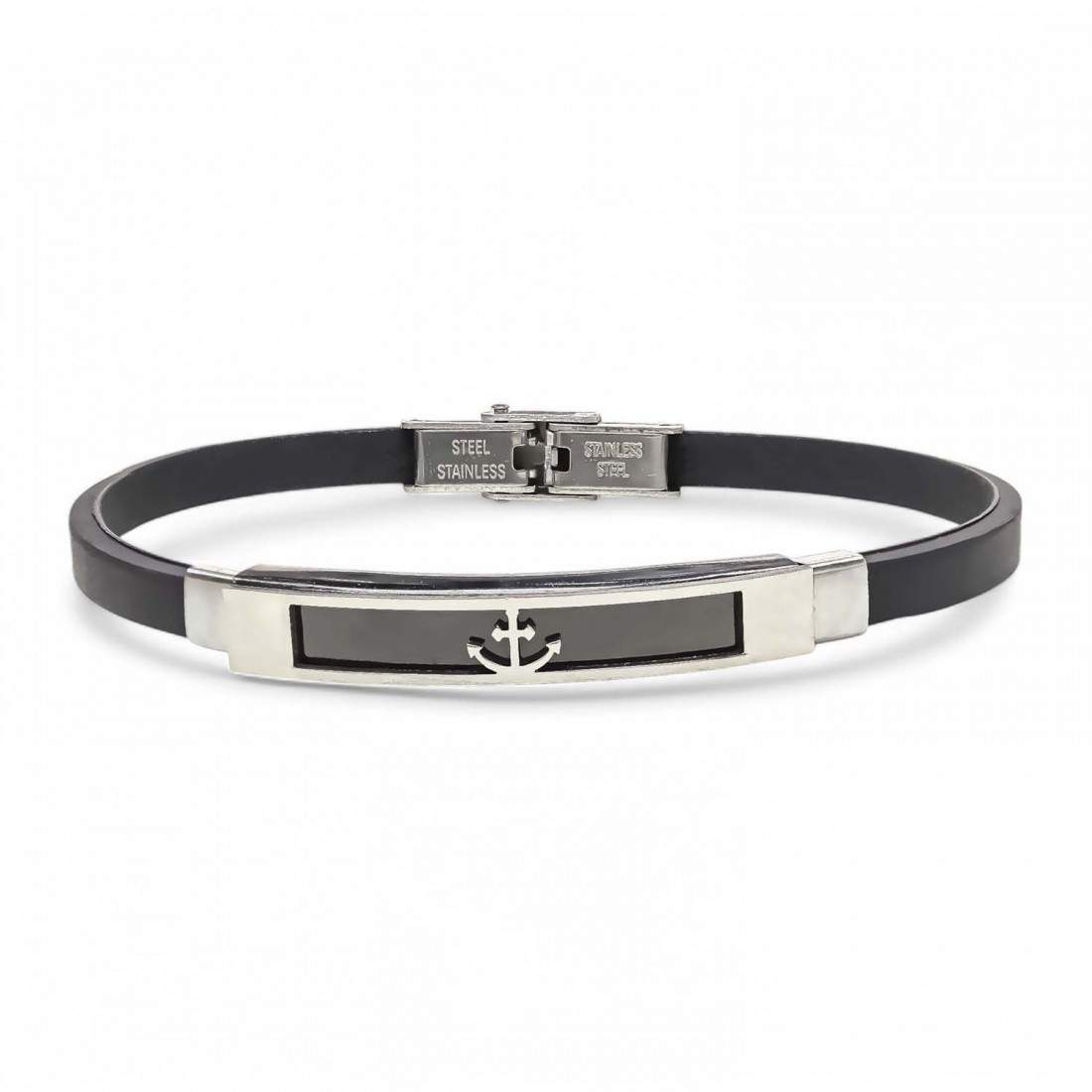 Çapa Desenli Çelik Bileklik