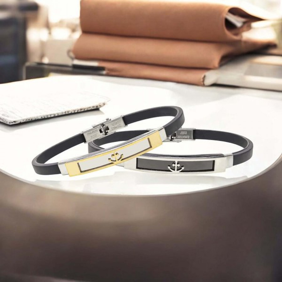 Çapa Desenli Çelik Bileklik