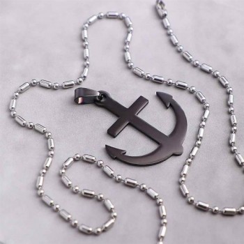 Çapa Gemici Figürlü Çelik Kolye Ucu