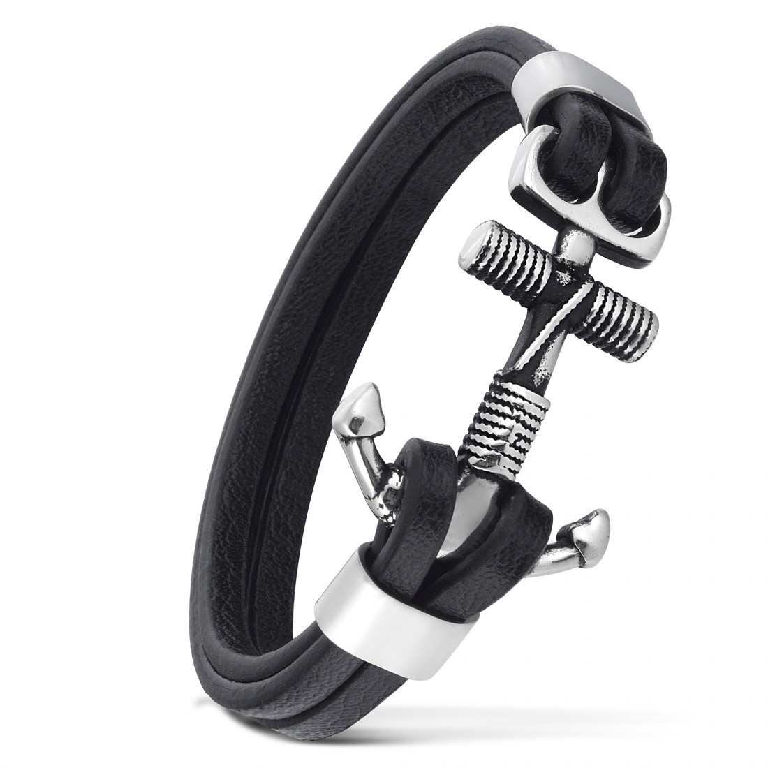 Çapa Modeli 316L Ayar Çelik Ve Orjinal Deri Billeklikk