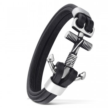 Çapa Modeli 316L Ayar Çelik Ve Orjinal Deri Billeklikk