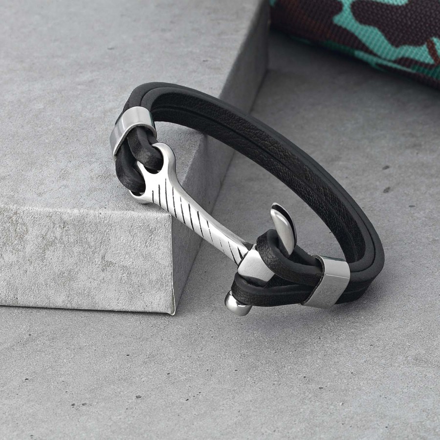 Çekiç 316L Ayar Çelik Ve Orjinal Deri Billeklik