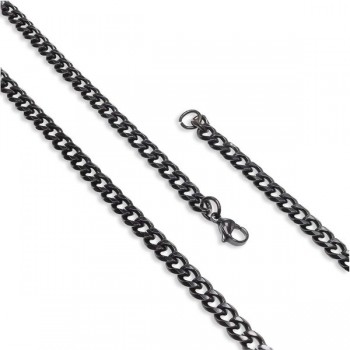 Çelik Erkek Siyah Kolye 1.6mm
