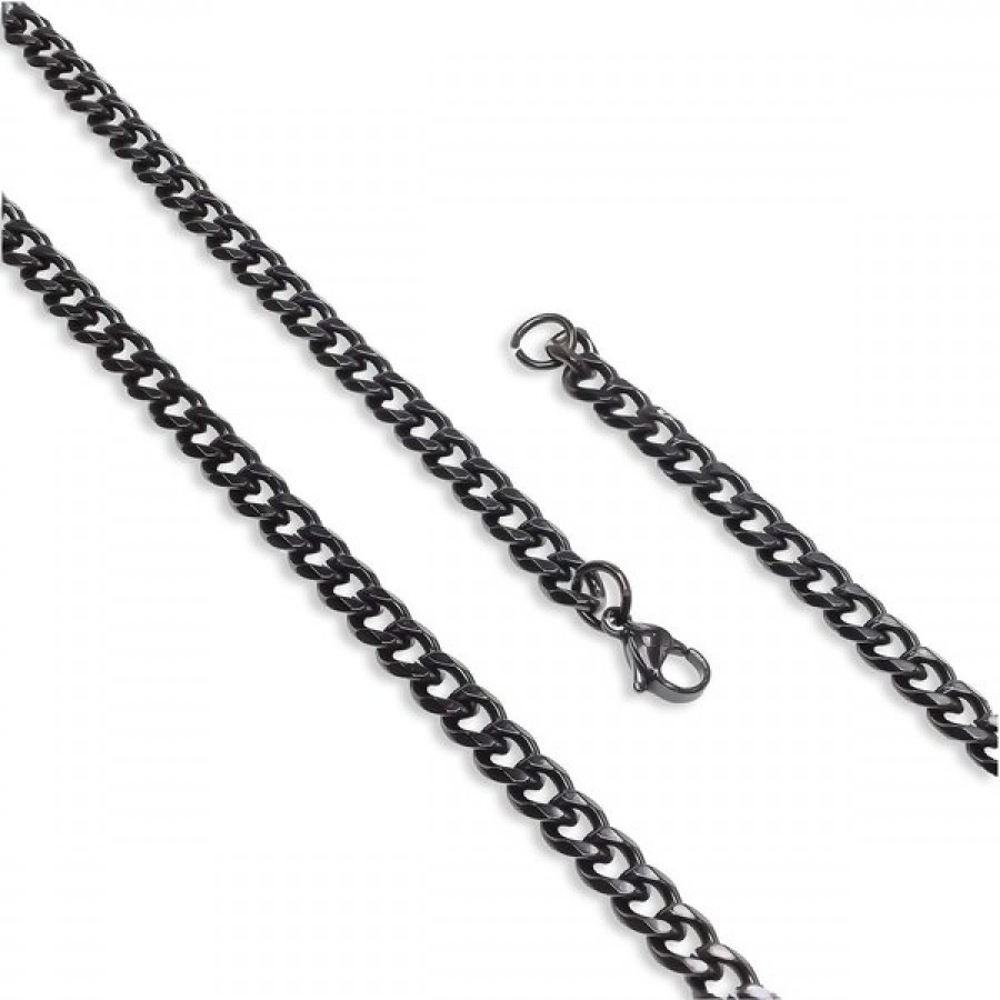 Çelik Erkek Siyah Kolye 1.6Mm