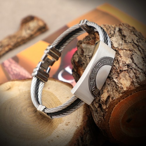 Çelik Halat Kordonlu Çelik Bileklik 4P14D3