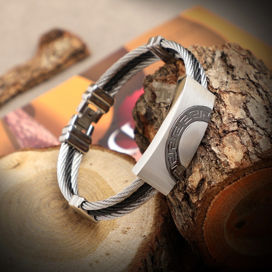 Toptan Çelik Halat Kordonlu Çelik Bileklik 4P14D3 Fiyatları