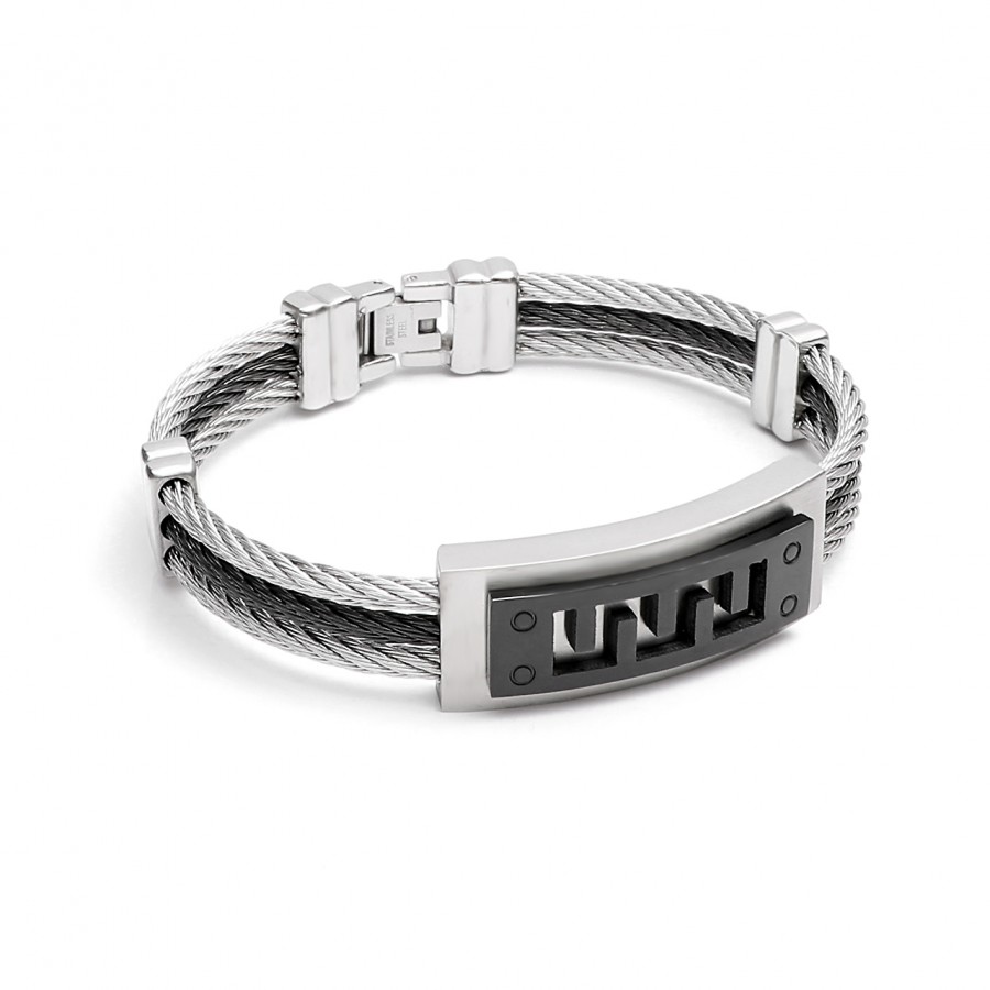 Toptan Çelik Halat Kordonlu Çelik Bileklik 4P14D5 Fiyatları