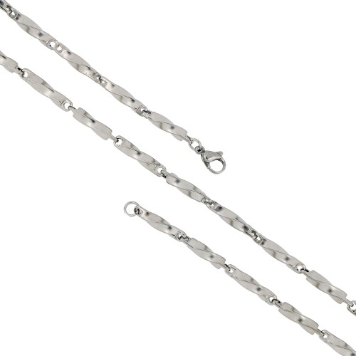 Çelik Kolye Burgu Damla